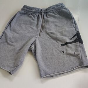 Jordan Gray Athletic Shorts with Elastic Waistband
